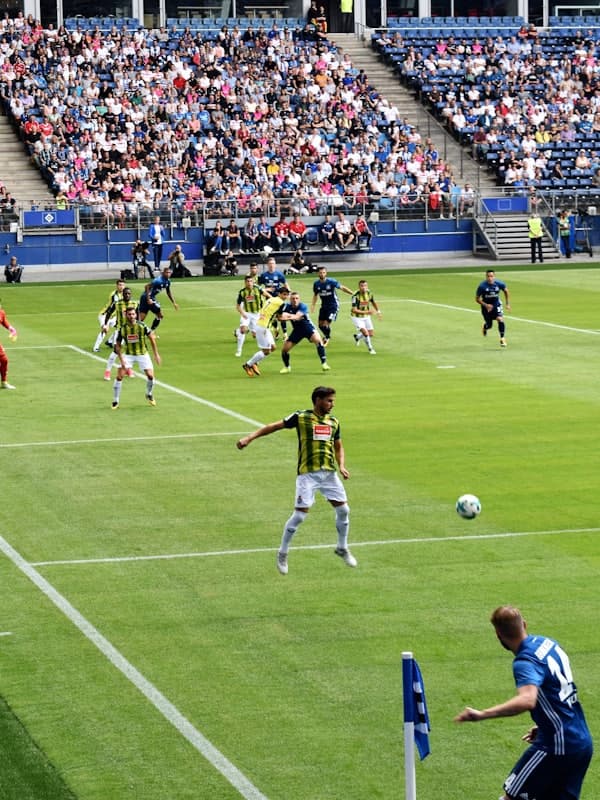 Match in progress in a full stadium